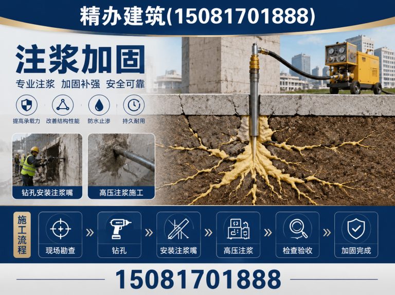 鸡泽县基础下沉注浆顶升展示图