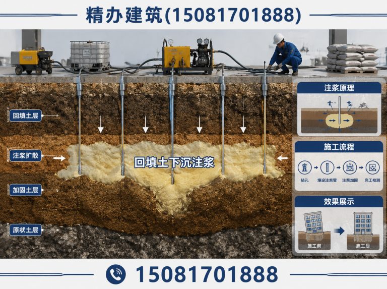 鸡泽县厂房地面下沉注浆展示图